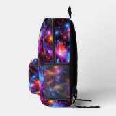 Sac À Dos Imprimé Polygone Néon Abstrait avec Explosions (Droite)