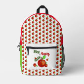 Sac À Dos Imprimé Pommes rouges de retour à l'école (Recto)