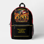 Sac À Dos Imprimé Pompiers de tous les jours des héros de combat inc (Recto)