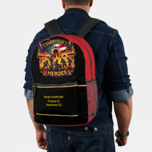 Sac À Dos Imprimé Pompiers de tous les jours des héros de combat inc