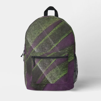 Sac À Dos Imprimé Pont Unique Violet Jaune Abstrait Coloré Art