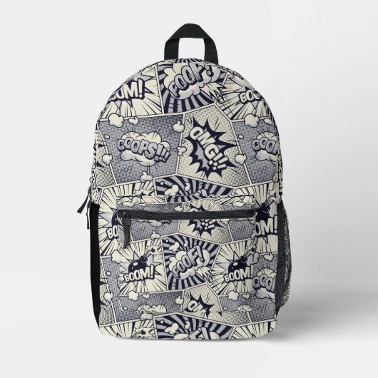 Sac À Dos Imprimé Pop Art Comic Book (Recto)