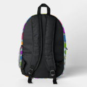 Sac À Dos Imprimé Poppin Retro Hearts Fun Rainbow Motif (Verso)