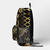 Sac À Dos Imprimé Poster de animal noir et or (6) (Droite)