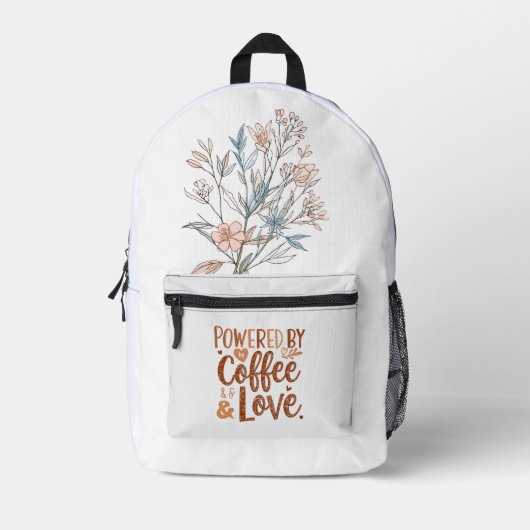 Sac À Dos Imprimé Powered by Coffee & Love – Cute Mom Life Design (Recto)