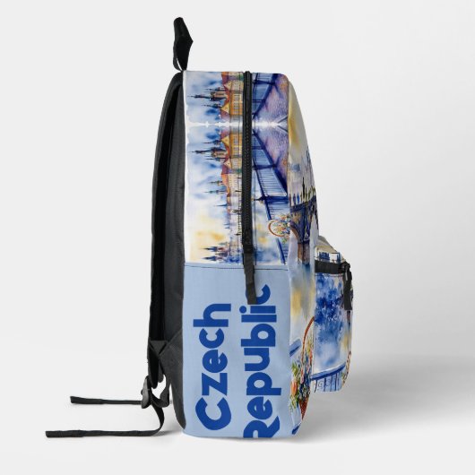 Sac À Dos Imprimé Prague - Tchéquie Sketch | (Gauche)