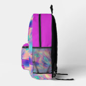 Sac À Dos Imprimé Pretty Pastel Holographic Rainbow Metallic (Droite)