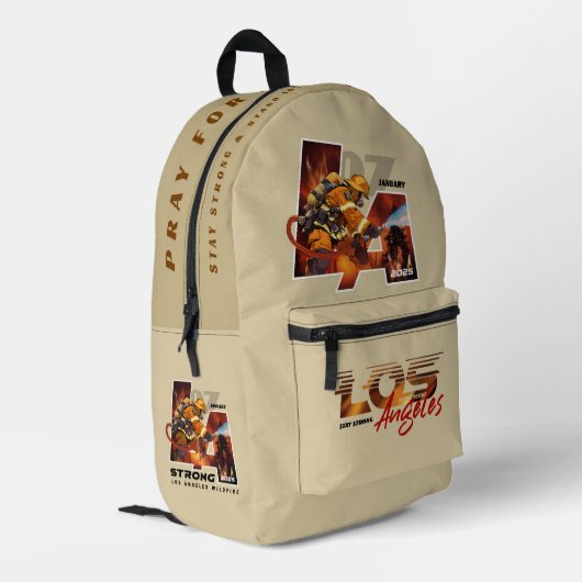 Sac À Dos Imprimé Priez pour Los Angeles ( 1 ) | (Coin arrière gauche)