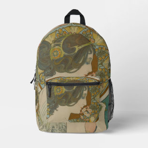 Sac À Dos Imprimé Primrose par Alphonse Mucha (1899)