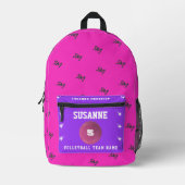 Sac À Dos Imprimé Print Cut Sew Sag filles fuchsia backàpack (Recto)