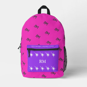 Sac À Dos Imprimé Print Cut Sew Sag filles fuchsia et rose école