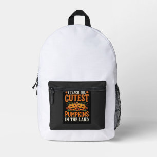 Sac À Dos Imprimé Professeur d'Halloween Citrouilles les plus mignon