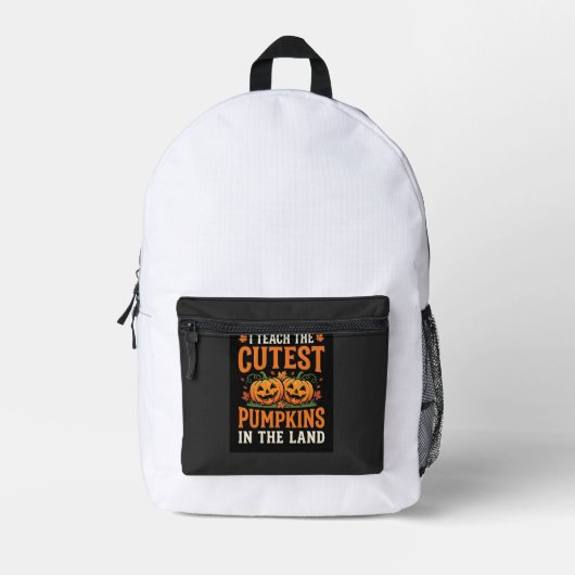 Sac À Dos Imprimé Professeur d'Halloween Citrouilles les plus mignon (Recto)