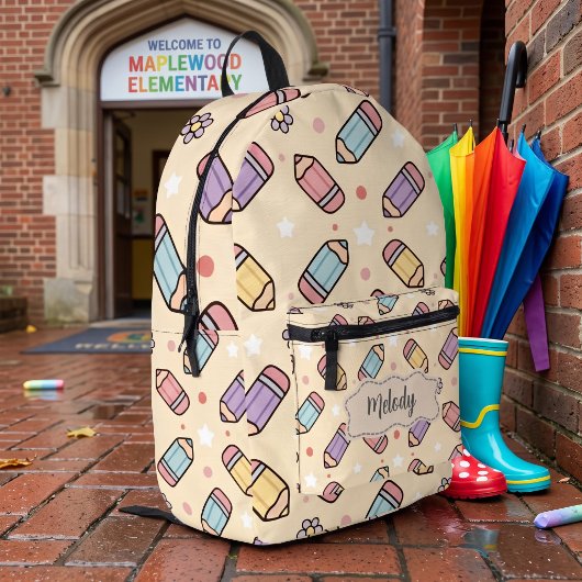Sac À Dos Imprimé Professeur Pastel École Crayon