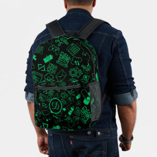 Sac À Dos Imprimé programmeur informaticien codage tech vert