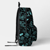 Sac À Dos Imprimé programmeur informaticien codage technicien bleu (Gauche)