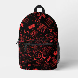 Sac À Dos Imprimé programmeur informaticien codage technologie rouge