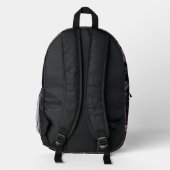 Sac À Dos Imprimé Prune Noir Floral (Verso)