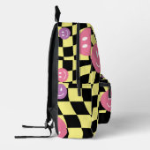 Sac À Dos Imprimé Psychédélique Super Smiley Checkerboard, Y2K 90s (Gauche)