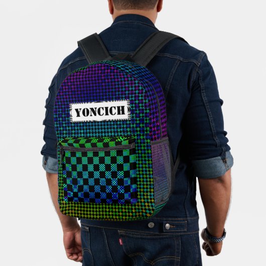 Sac À Dos Imprimé Psycho Checkers par Kenneth Yoncich (Insitu (Modèle))