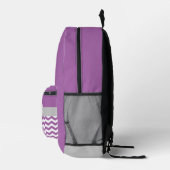 Sac À Dos Imprimé Purple Grey Chevron (Droite)