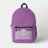 Sac À Dos Imprimé Purple Grey Chevron (Recto)