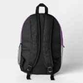 Sac À Dos Imprimé Purple Grey Chevron (Verso)