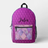Sac à dos imprimé "Purple Lover" (Recto)