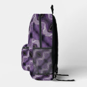Sac À Dos Imprimé Purple Marble Trippy Kaleidoscope Custom Logo (Droite)