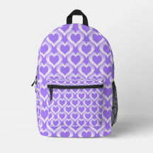 Purple White Hearts Pattern