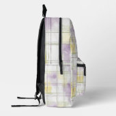Sac À Dos Imprimé Purple Yellow Green White Plaid (Gauche)