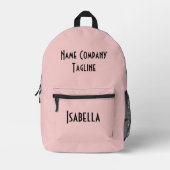 Sac À Dos Imprimé Quartz Rose moderne simple (Recto)