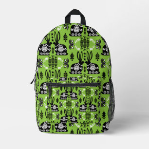 Sac À Dos Imprimé Rabbit Nordic Scandinavian Folk Art