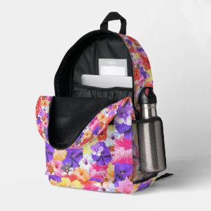 Sac À Dos Imprimé "Radiance en fleur : Hibiscus en verre tendu