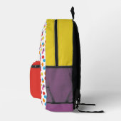 Sac À Dos Imprimé Rainbow Colours Gumball Nom personnalisé Initiale (Droite)