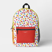 Sac À Dos Imprimé Rainbow Colours Gumball Nom personnalisé Initiale (Recto)