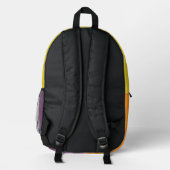 Sac À Dos Imprimé Rainbow Colours Gumball Nom personnalisé Initiale (Verso)