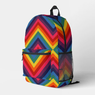 Sac À Dos Imprimé Rainbow Diamond Motif