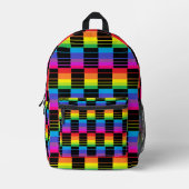 Sac À Dos Imprimé Rainbow Plaid Backpack With Black Detail (Recto)