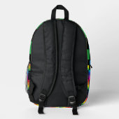 Sac À Dos Imprimé Rainbow Plaid Backpack With Black Detail (Verso)
