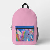 Sac À Dos Imprimé Rainbow Winged Prancing Unicorn (Recto)