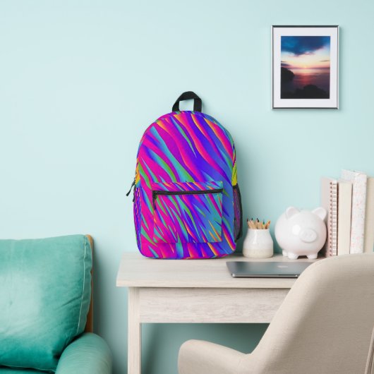 Sac À Dos Imprimé Rainbow Zebra (Insitu)