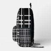 Sac À Dos Imprimé Rangements blancs en à damiers noir (Droite)