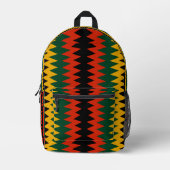 Sac À Dos Imprimé Rasta Couleurs Chevron Design (Recto)