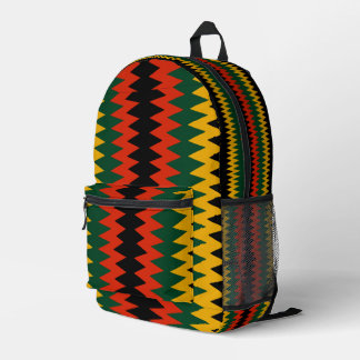 Sac À Dos Imprimé Rasta Couleurs Chevron Design