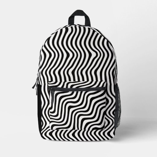 Sac À Dos Imprimé Rayé B&N (Recto)