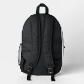 Sac À Dos Imprimé Rayure Cabane Blanche Bleu Clair Nom Moderne et Cô (Verso)