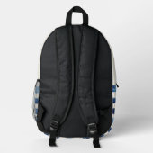 Sac À Dos Imprimé Rayures Bleu Blanc (Verso)