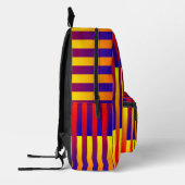 Sac À Dos Imprimé Rayures Bleu Rouge Jaune (Gauche)