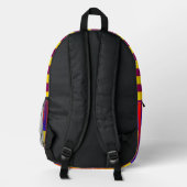 Sac À Dos Imprimé Rayures Bleu Rouge Jaune (Verso)